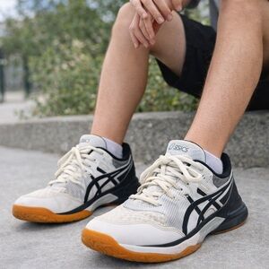 ASICS Cream, Black & Gum Low-Top Court Sneakers